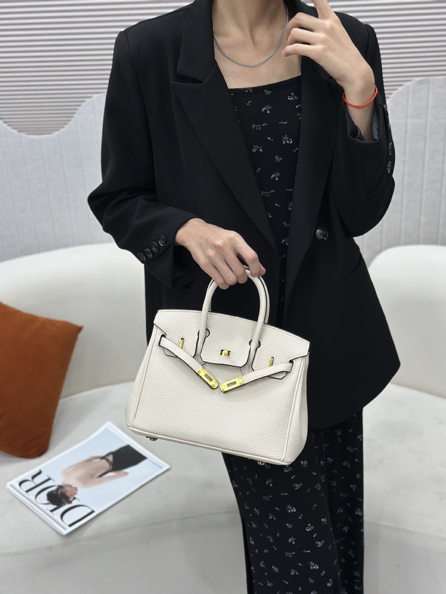 Women's High-Grade Bag2025New Summer Kelly Bag Large Capacity Women's Bag Shoulder Crossbody Handbag Birkin Bag