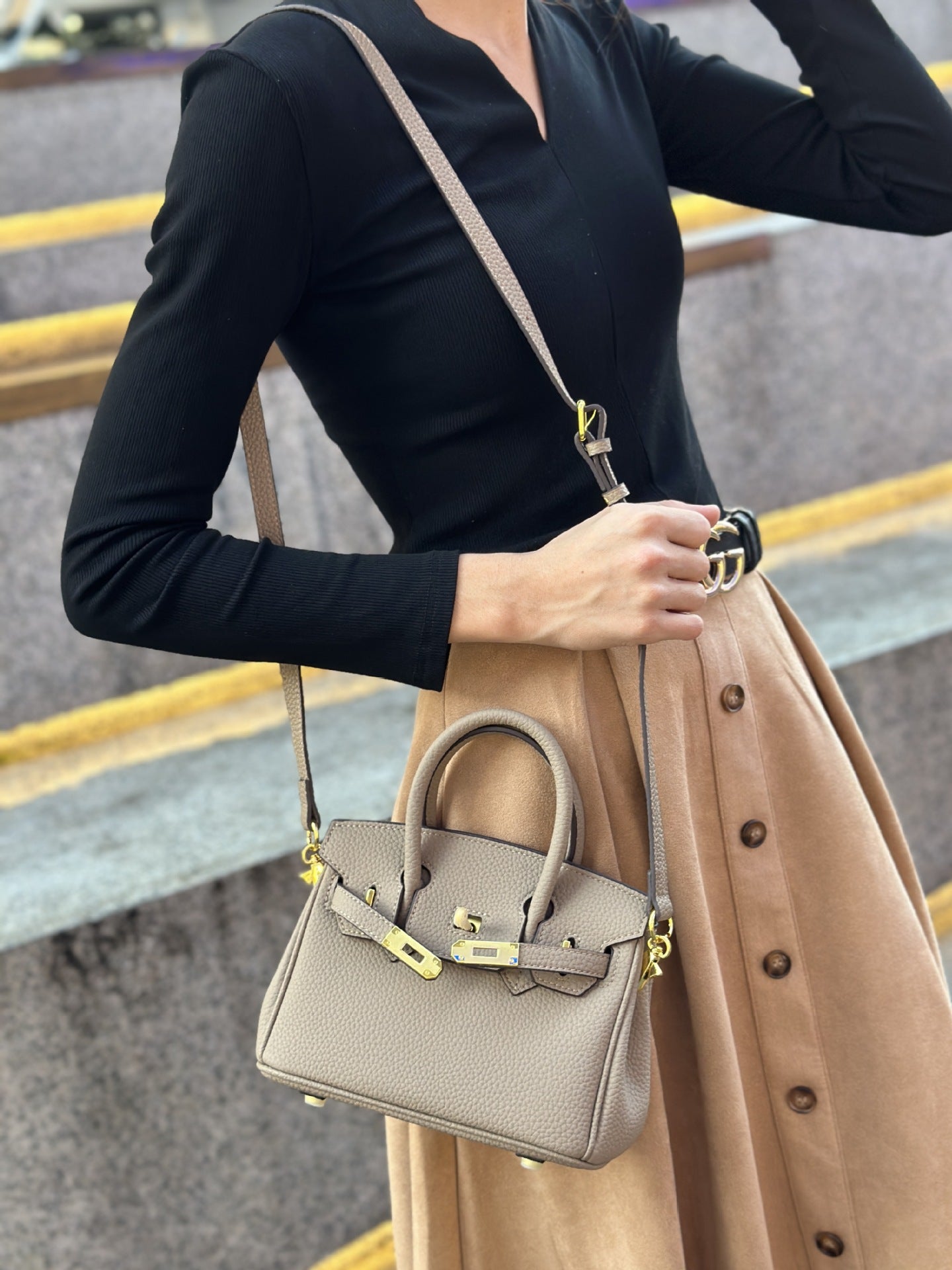 Women's High-Grade Bag2025New Summer Kelly Bag Large Capacity Women's Bag Shoulder Crossbody Handbag Birkin Bag
