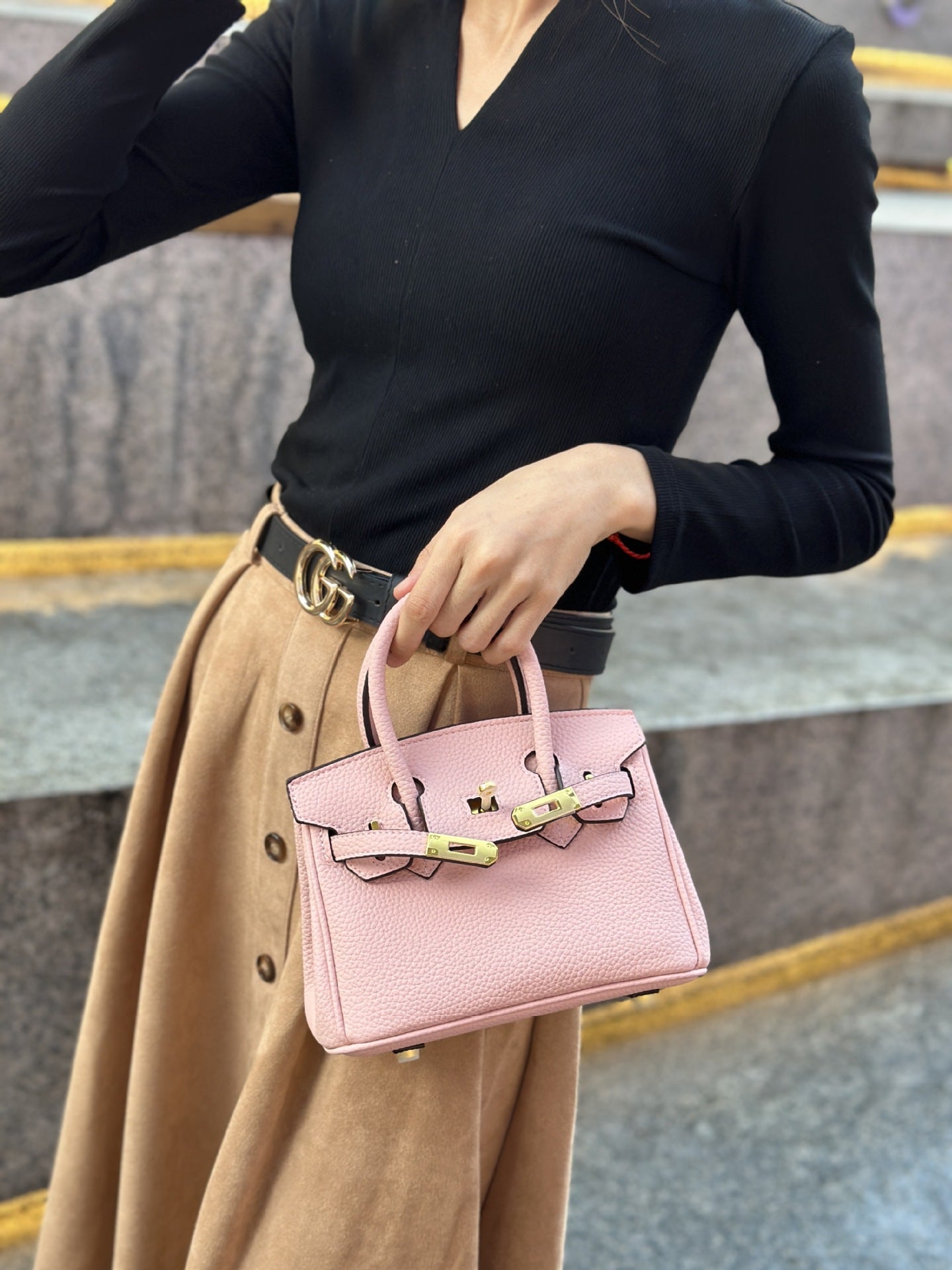 Women's High-Grade Bag2025New Summer Kelly Bag Large Capacity Women's Bag Shoulder Crossbody Handbag Birkin Bag