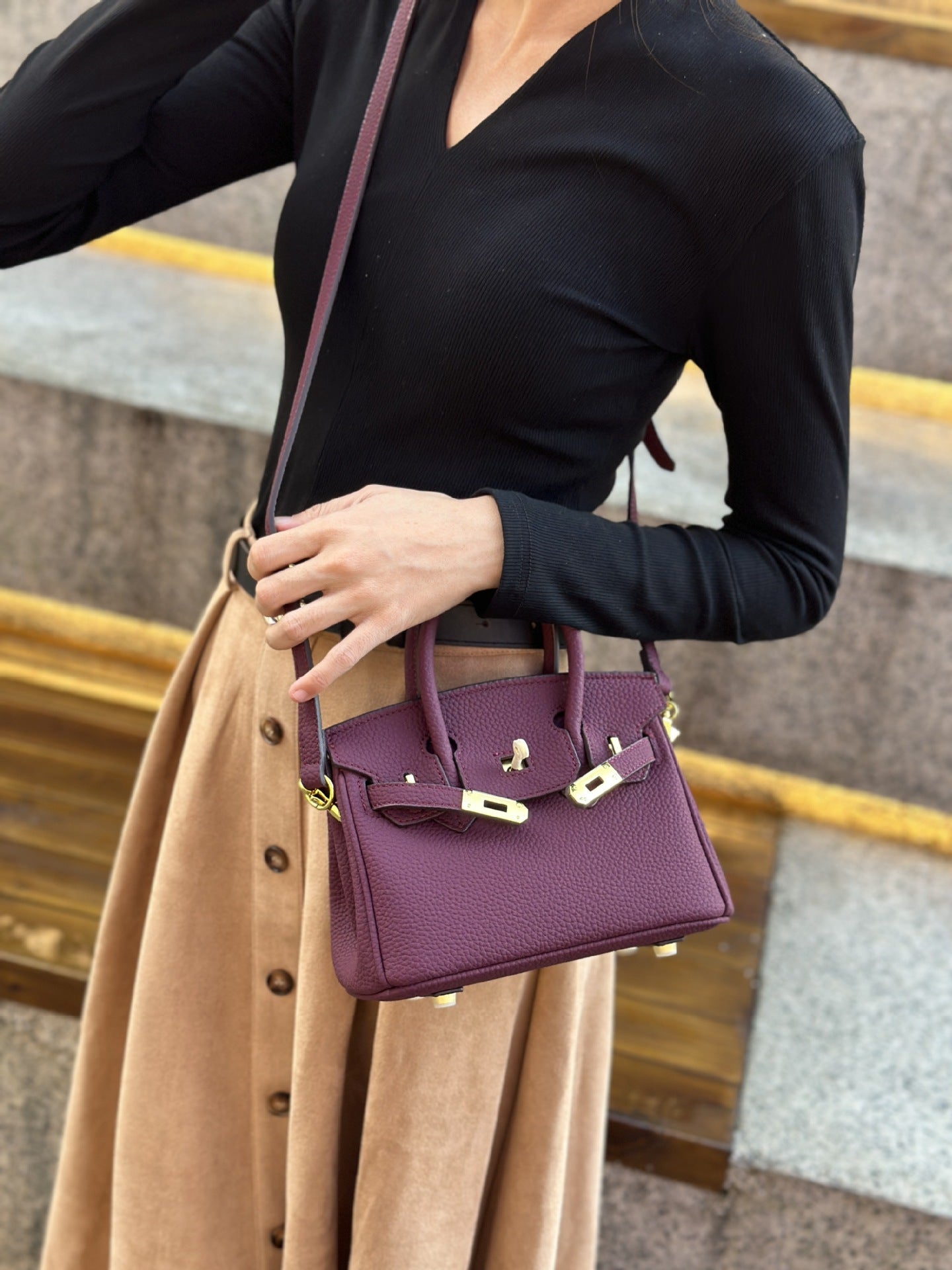 Women's High-Grade Bag2025New Summer Kelly Bag Large Capacity Women's Bag Shoulder Crossbody Handbag Birkin Bag