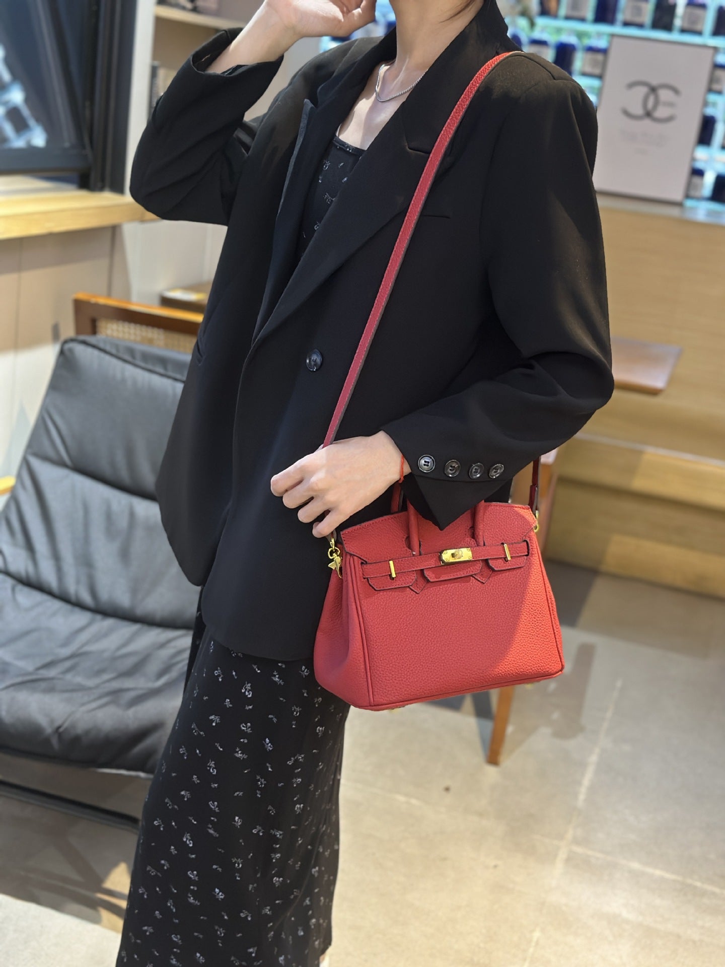 Women's High-Grade Bag2025New Summer Kelly Bag Large Capacity Women's Bag Shoulder Crossbody Handbag Birkin Bag
