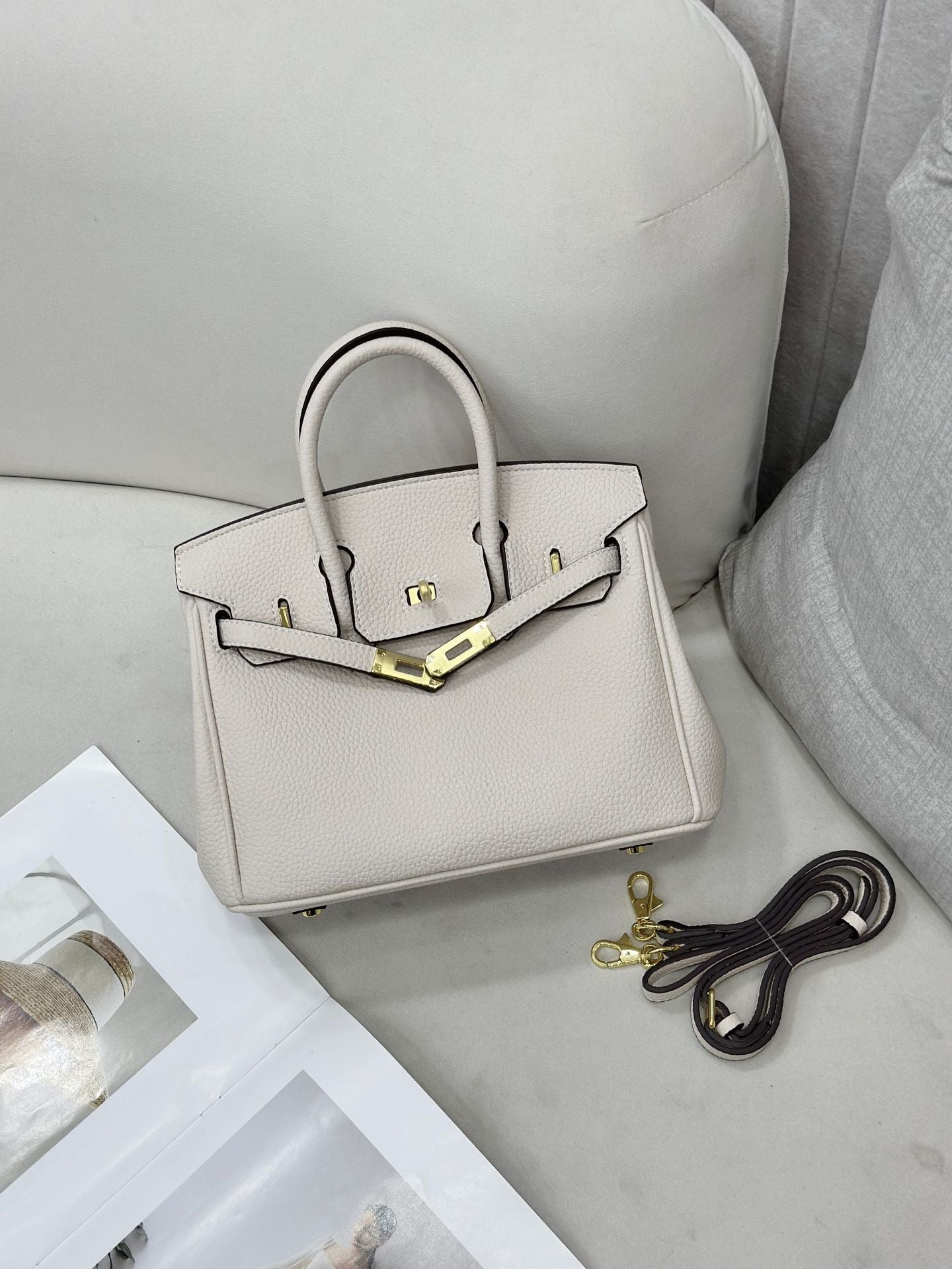 Women's High-Grade Bag2025New Summer Kelly Bag Large Capacity Women's Bag Shoulder Crossbody Handbag Birkin Bag