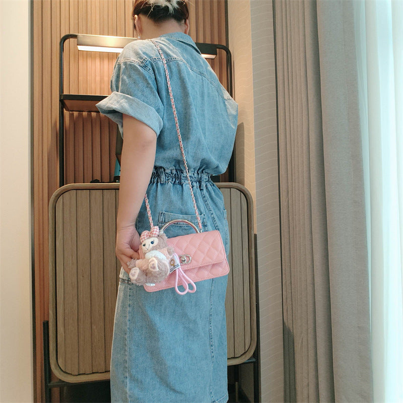 C Series · Genuine Leather Quilted Top Handle Chain Flap Bag – 5 Colors | Handheld & Crossbody | Greenyuna