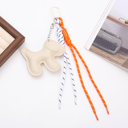 PU Horse Tassel Bag Charm Set | Cute Pendant with Braided Rope