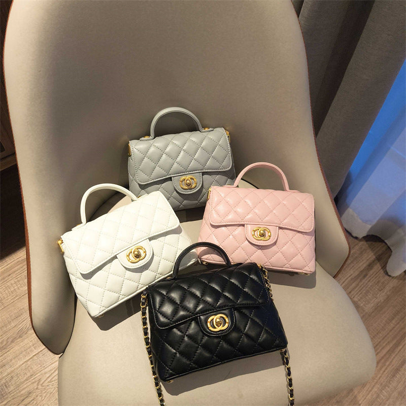 C Series · Genuine Leather Quilted Mini Top Handle Bag – Crossbody & Shoulder | 4 Colors | Greenyuna