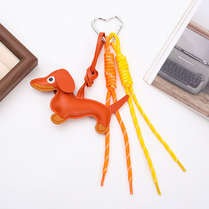 PU Horse Tassel Bag Charm Set | Cute Pendant with Braided Rope