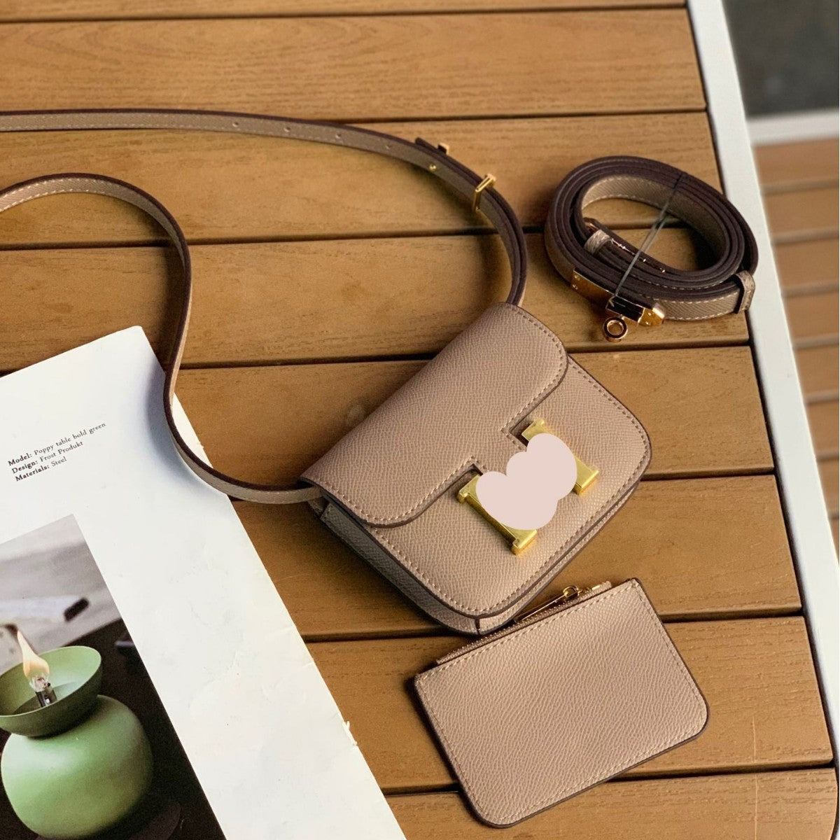 Mini Structured Flap Bag Wholesale | H398 12cm PU Crossbody | GREEN Factory
