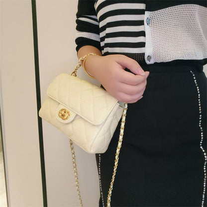 C Series · Genuine Leather Quilted Mini Chain Shoulder Flap Bag – 6 Colors | Greenyuna