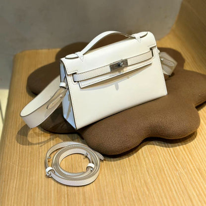 H Series Mini Structured Top-Handle Bag 22 cm – Model 2300 | Silver Hardware