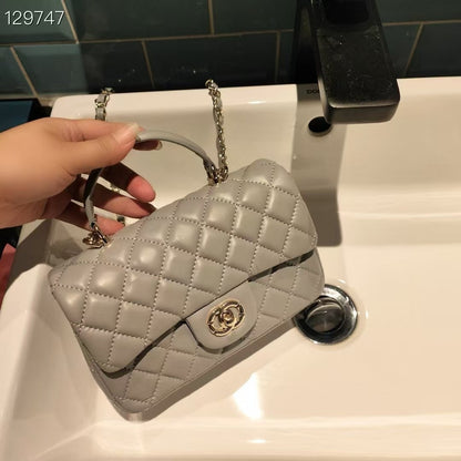 Mini Genuine Leather Quilted Flap Chain Bag – 6 Colors | Crossbody & Shoulder | Greenyuna