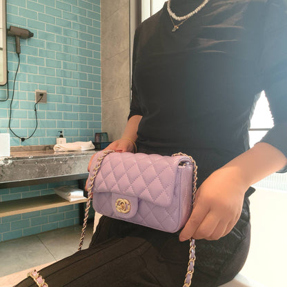 C Series · Mini Genuine Leather Quilted Flap Chain Bag – 6 Colors | Crossbody & Shoulder | Greenyuna