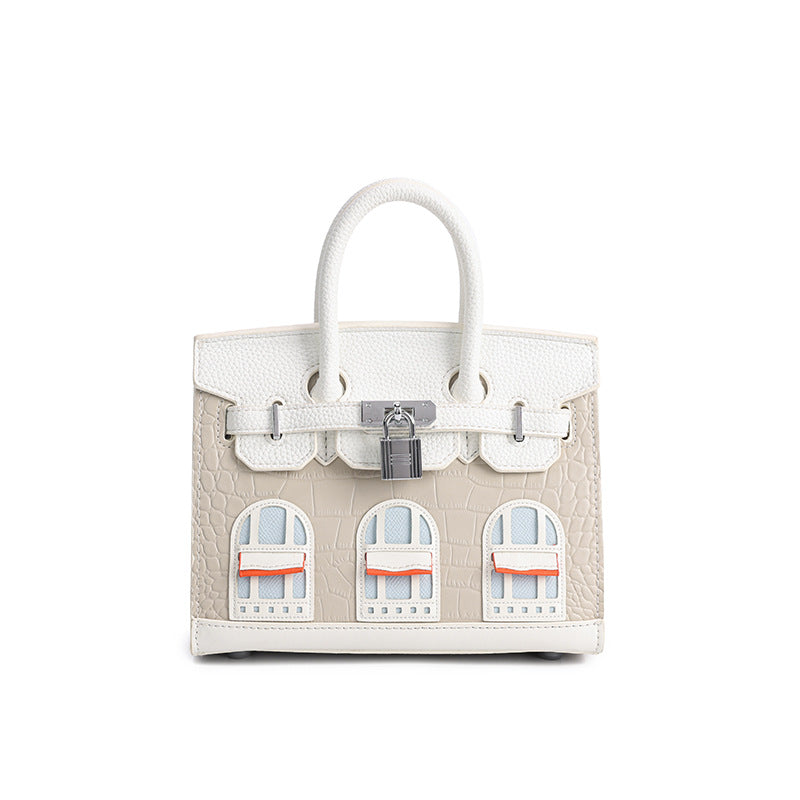 Elegant Structured Handbag Wholesale | H Series 20 cm PU Top Handle Bag | GREEN Factory