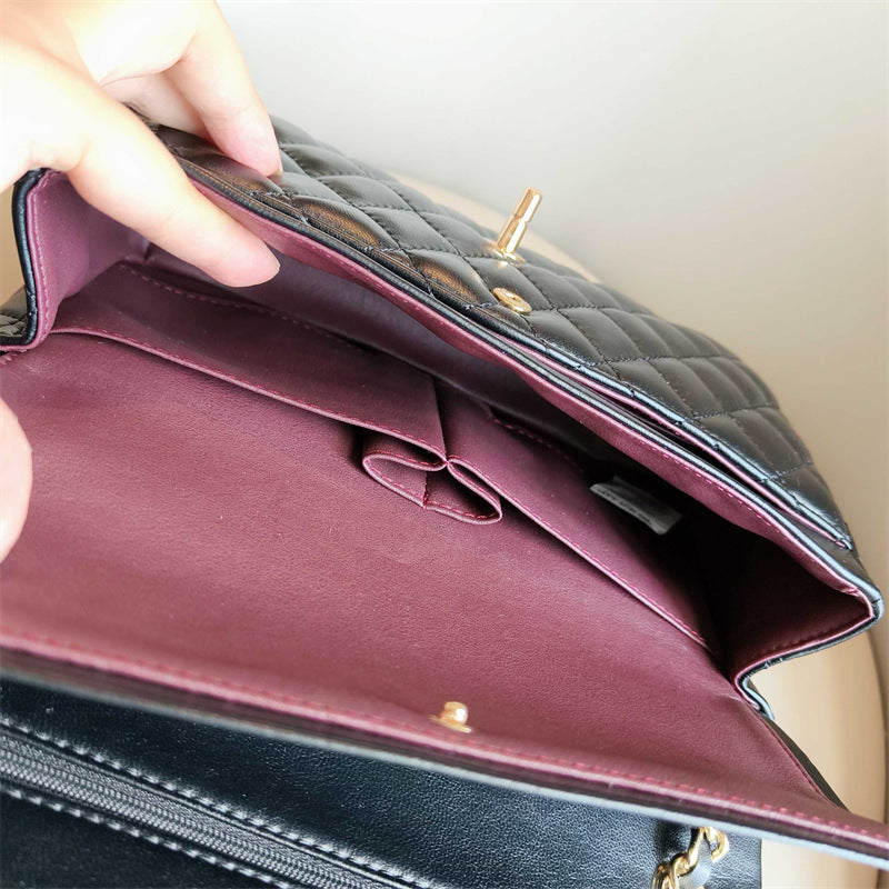 C Series · Genuine Leather Quilted Flap Chain Shoulder Bag – Multi Colors | Large Capacity | Greenyuna