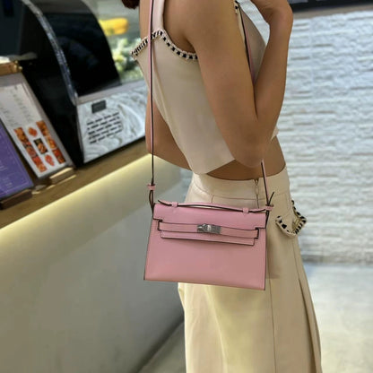 H Series Mini Structured Top-Handle Bag 22 cm – Model 2300 | Silver Hardware