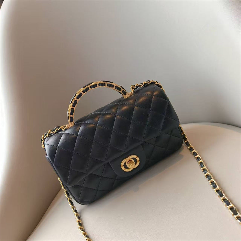 #1158 Mini Genuine Leather Quilted Flap Chain Bag – 6 Colors | Crossbody & Shoulder | Greenyuna