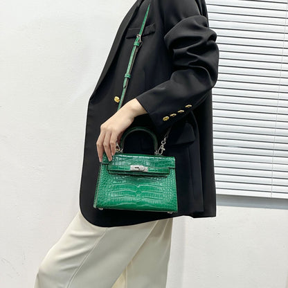 H Series Croc-Embossed Top-Handle Bag | 22cm | Factory Direct Wholesale