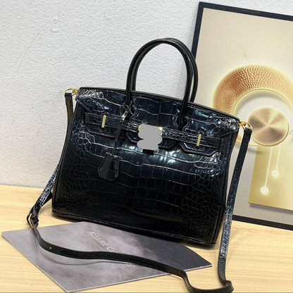 H Series 30×16×22 cm Croc-Texture Structured Tote Bag | Premium PU | Factory Direct