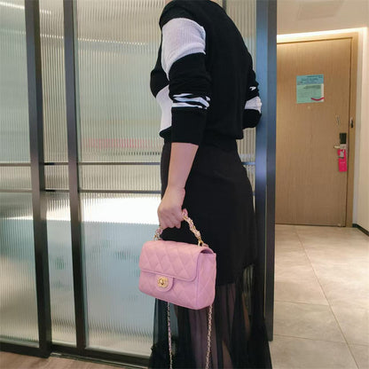 C Series · Genuine Leather Quilted Mini Chain Shoulder Flap Bag – 6 Colors | Greenyuna