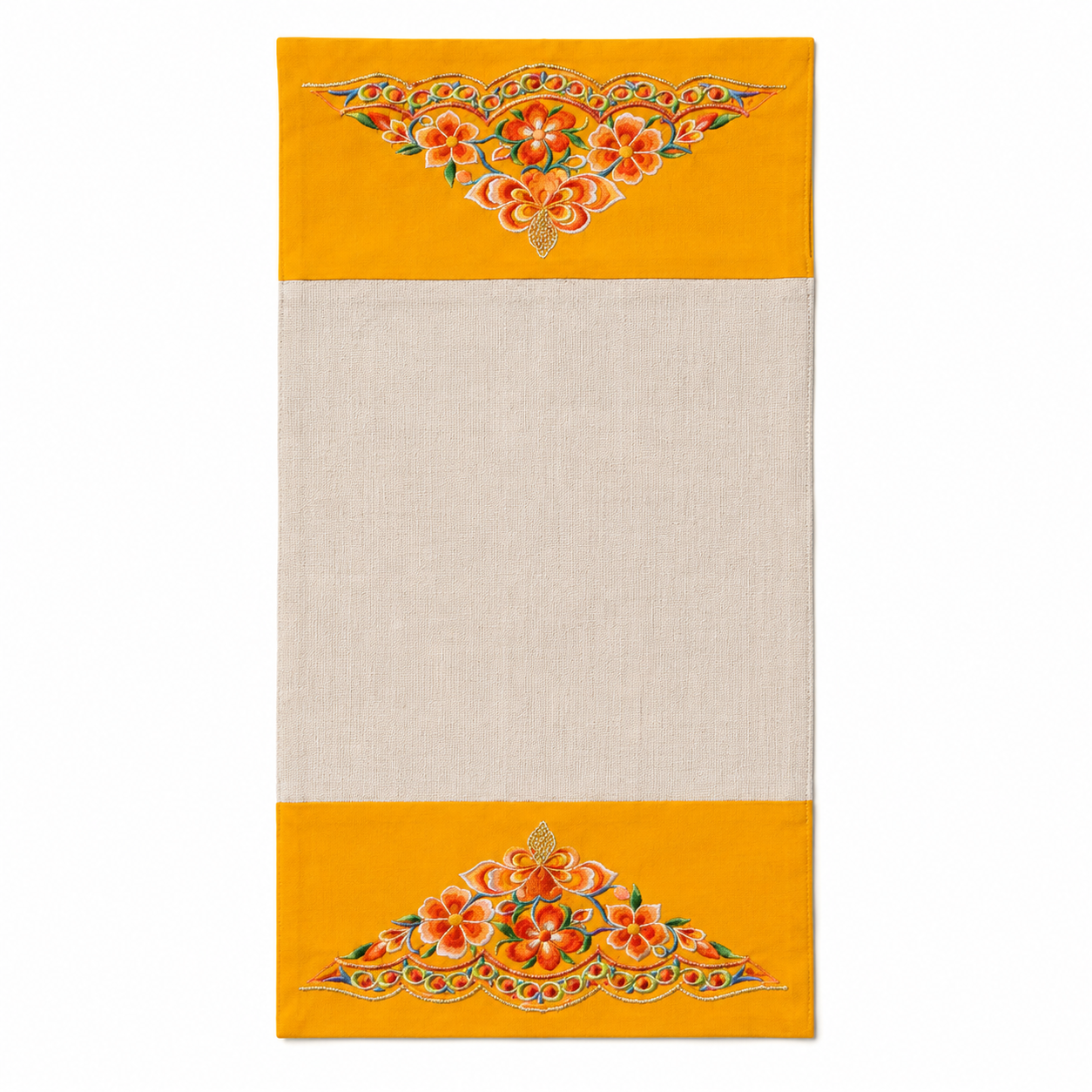 Handmade Embroidered Linen Placemat Set of 2