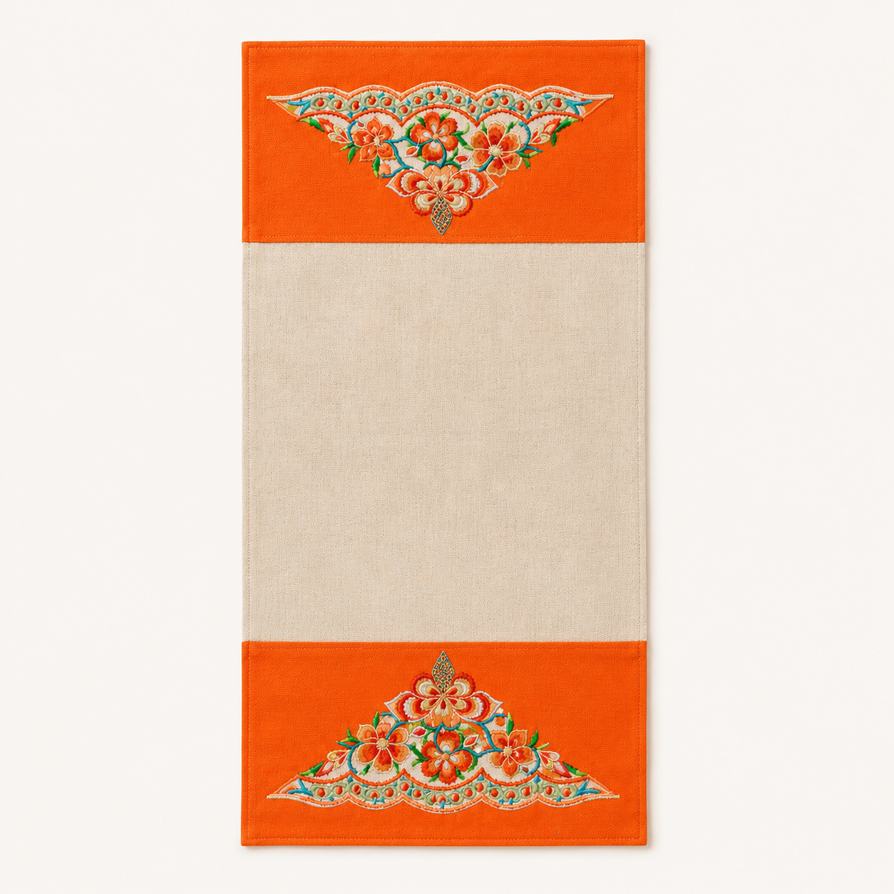 Handmade Embroidered Linen Placemat Set of 2