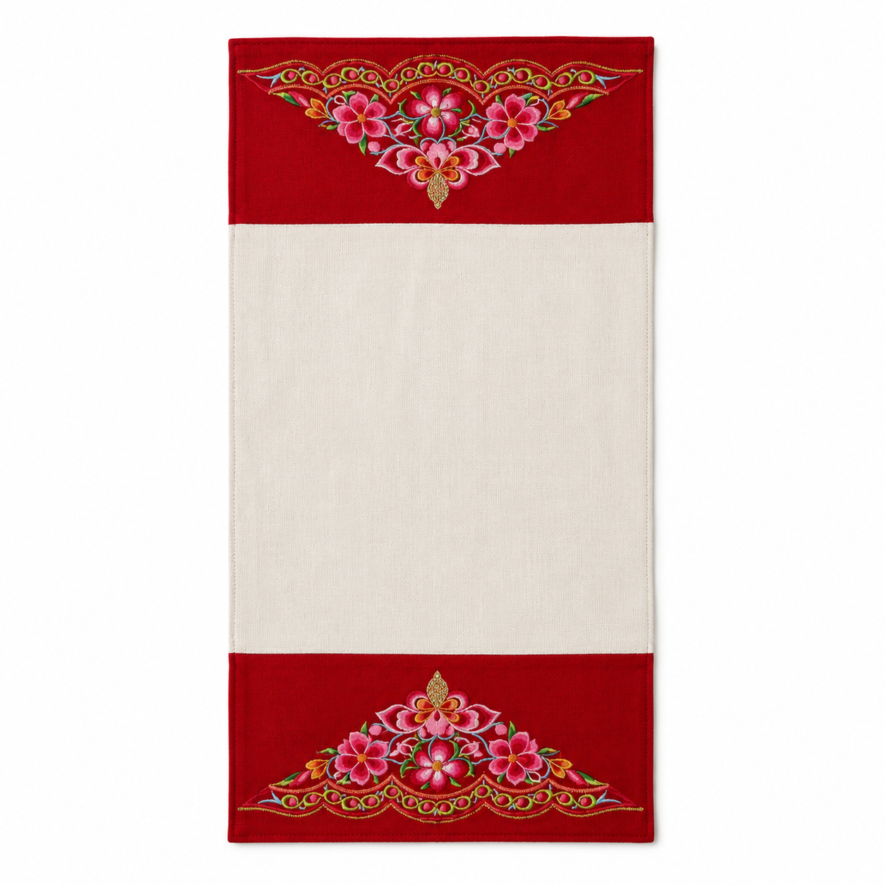Handmade Embroidered Linen Placemat Set of 2