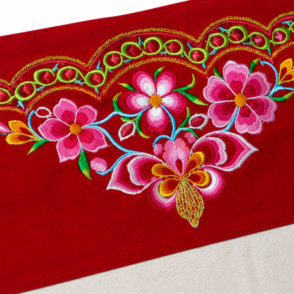 Handmade Embroidered Linen Placemat Set of 2