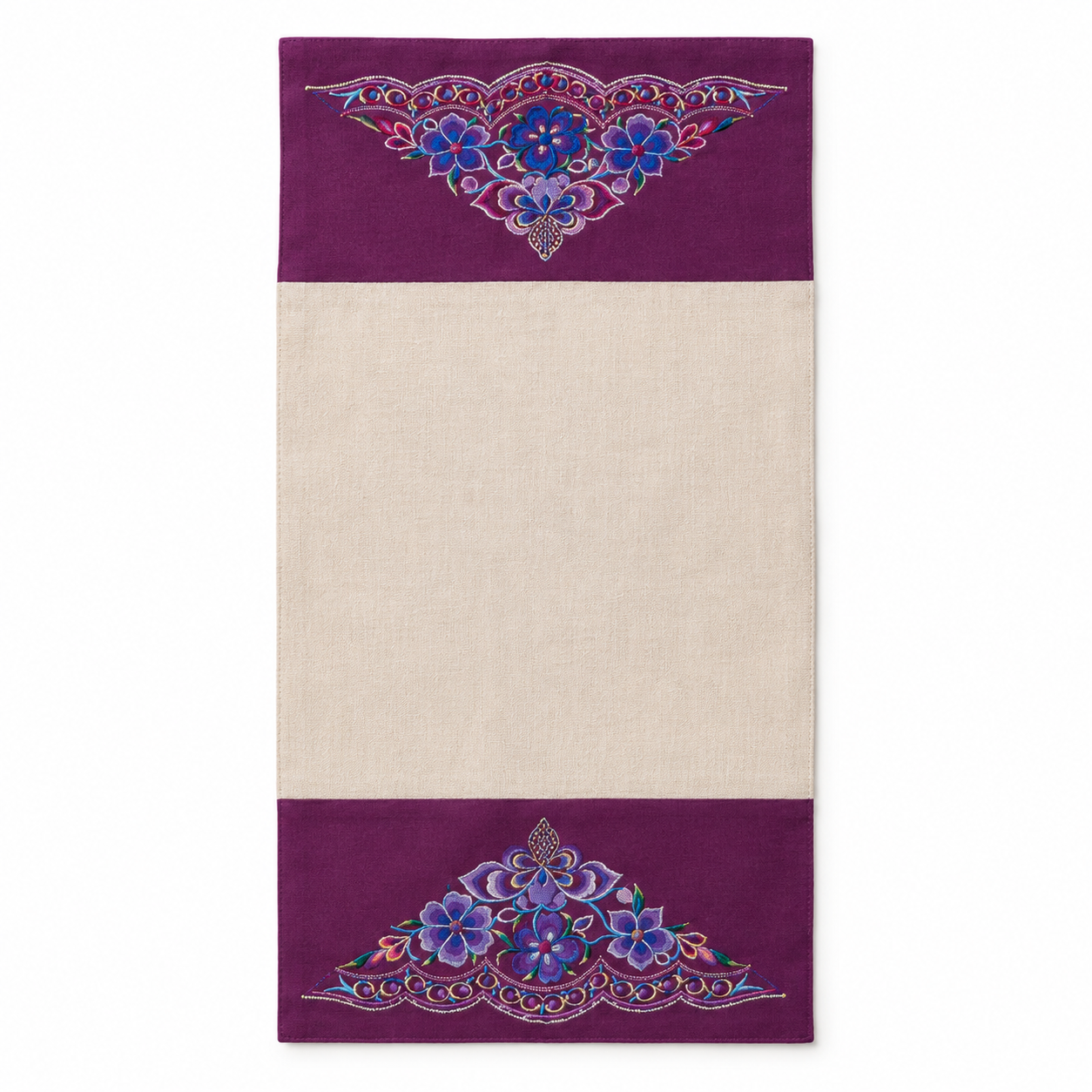 Handmade Embroidered Linen Placemat Set of 2