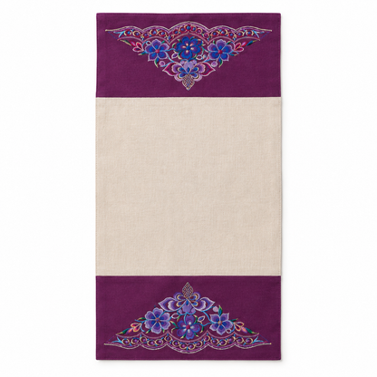 Handmade Embroidered Linen Placemat Set of 2