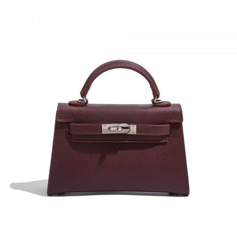 Elegant Structured Bag Collection | H Series Handbags Wholesale | 19cm silver PU leather GREEN Factory