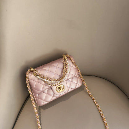 Mini Genuine Leather Quilted Flap Bag – Double Chain Strap | 5 Colors | MOQ 2 | Greenyuna