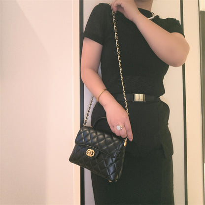 C Series · Genuine Leather Quilted Mini Top Handle Bag – Crossbody & Shoulder | 4 Colors | Greenyuna