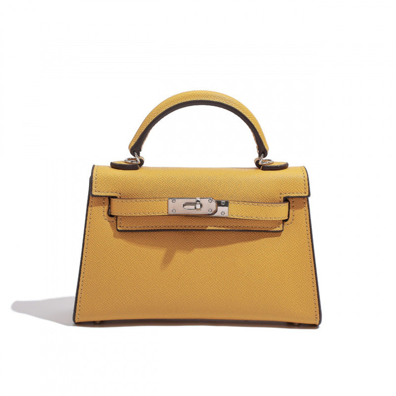 Elegant Structured Bag Collection | H Series Handbags Wholesale | 19cm silver PU leather GREEN Factory