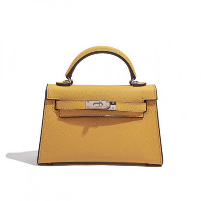 Elegant Structured Bag Collection | H Series Handbags Wholesale | 19cm silver PU leather GREEN Factory