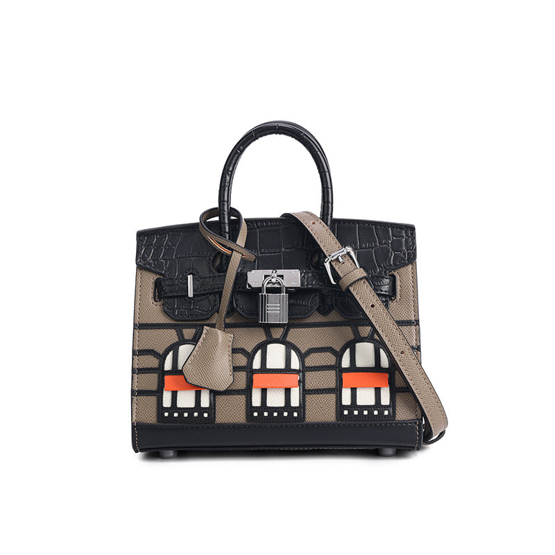 Elegant Structured Handbag Wholesale | H Series 20 cm PU Top Handle Bag | GREEN Factory