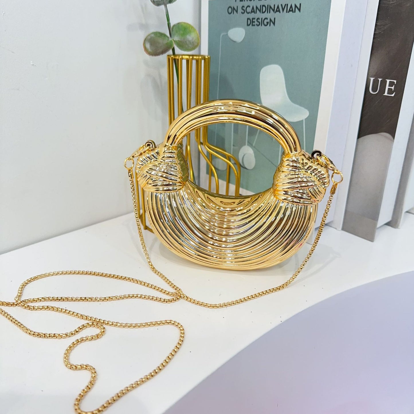 Metal Wire Evening Bag – Mini Top Handle Party Clutch | Greenyuna