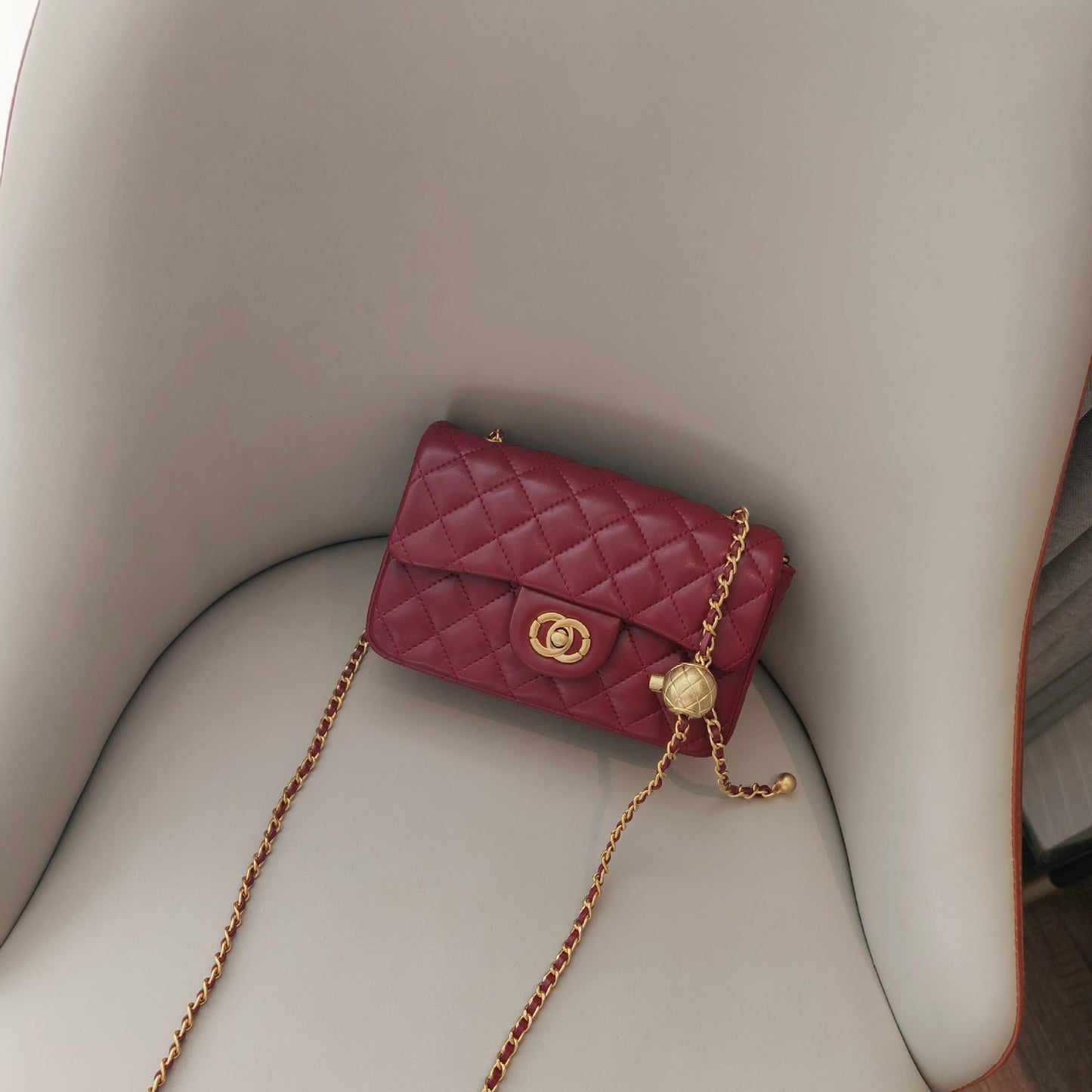 C Series · Mini Genuine Leather Quilted Chain Crossbody Bag – 7 Colors | Classic Small Flap | Greenyuna