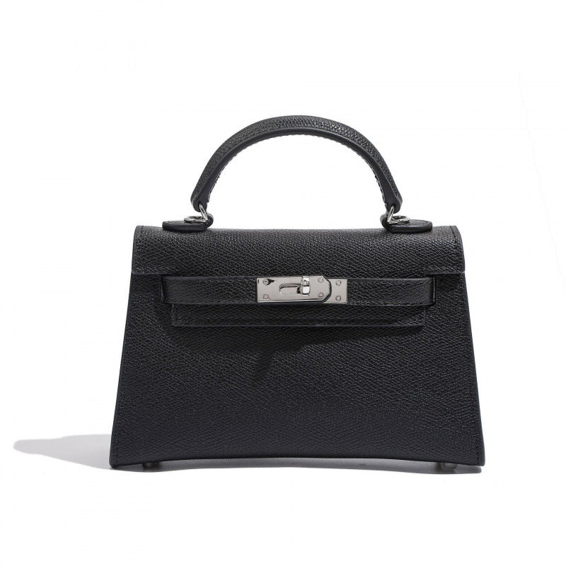 Elegant Structured Bag Collection | H Series Handbags Wholesale | 19cm silver PU leather GREEN Factory