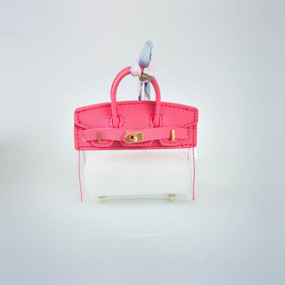 Mini PU Bag with Clear PVC Case | Colorful Handbag Ornament & Gift Display