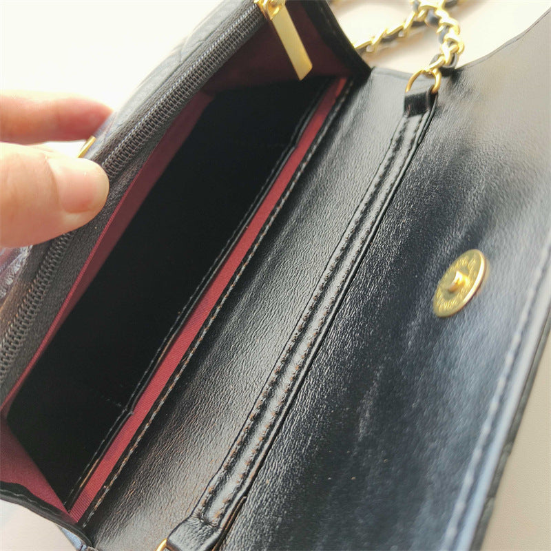 C Series · Mini Genuine Leather Quilted Wallet-On-Chain Bag – 5 Colors | Crossbody & Clutch | Greenyuna