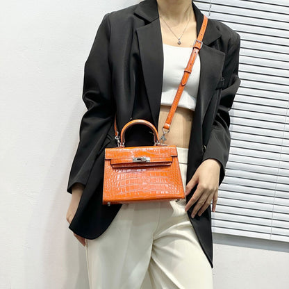 H Series Croc-Embossed Top-Handle Bag | 22cm | Factory Direct Wholesale