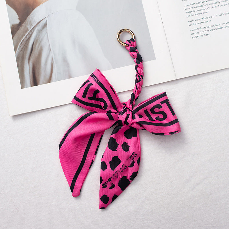 Silk Scarf Bag Charm – Twilly Ribbon Purse Accessory | Greenyuna