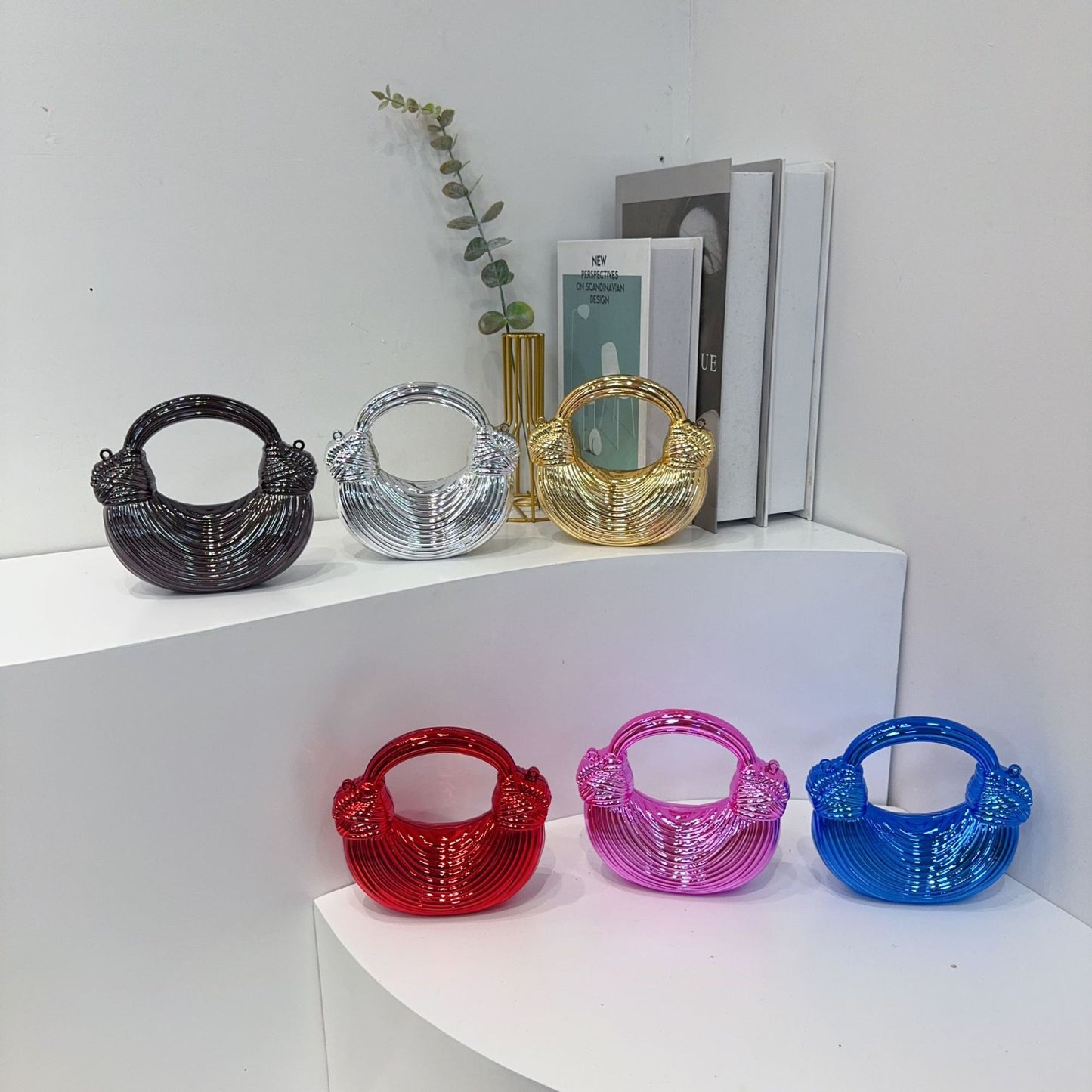 Metal Wire Evening Bag – Mini Top Handle Party Clutch | Greenyuna