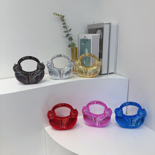 Metal Wire Evening Bag – Mini Top Handle Party Clutch | Greenyuna