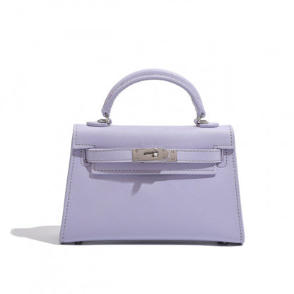 Elegant Structured Bag Collection | H Series Handbags Wholesale | 19cm silver PU leather GREEN Factory