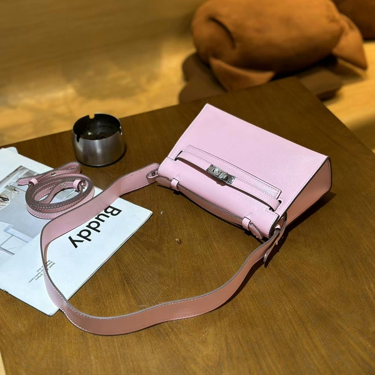 H Series Mini Structured Top-Handle Bag 22 cm – Model 2300 | Silver Hardware