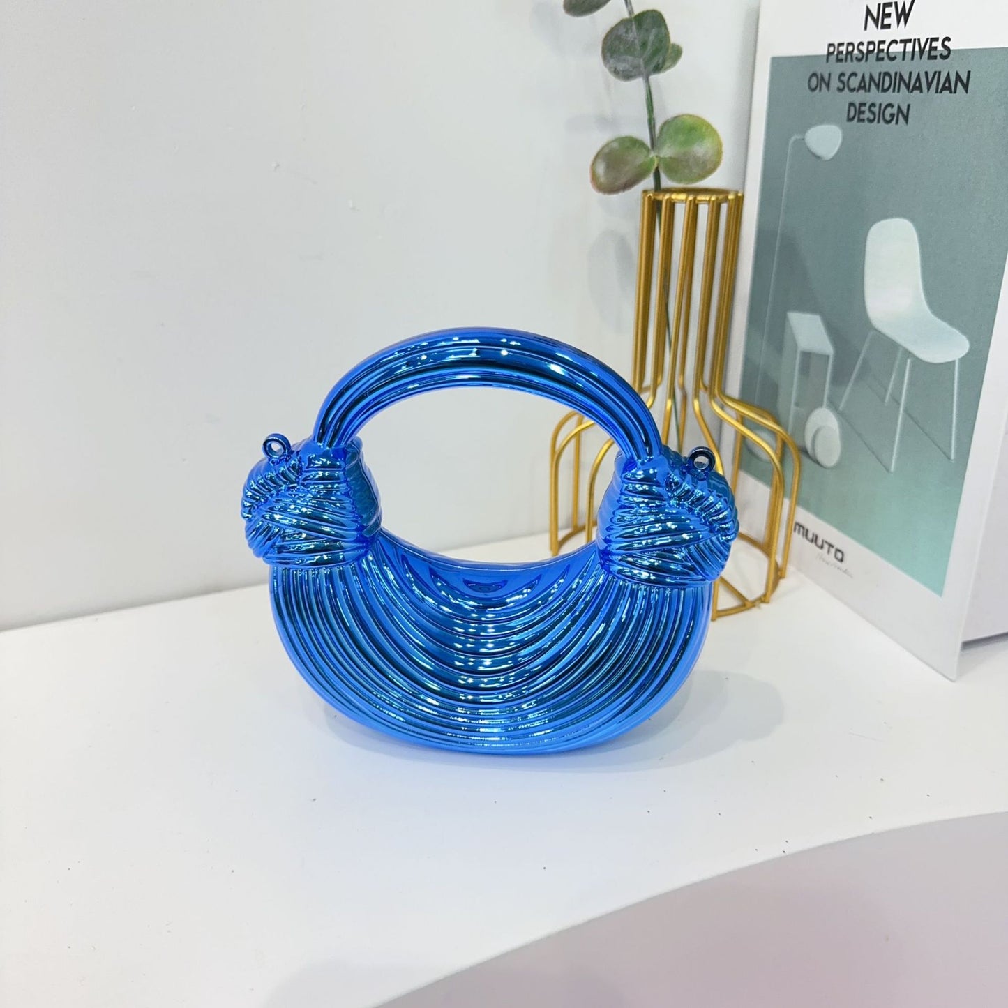 Metal Wire Evening Bag – Mini Top Handle Party Clutch | Greenyuna