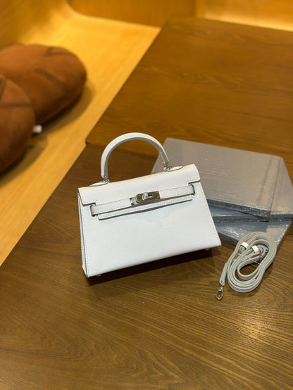 Elegant Structured Bag Wholesale |22 cm PU Handbag Silver | GREEN Factory