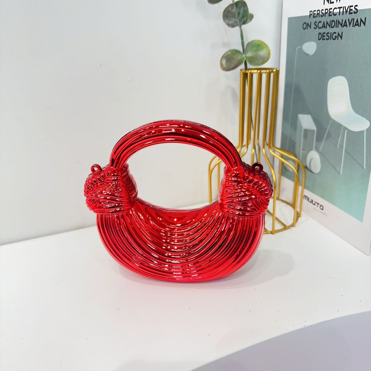 Metal Wire Evening Bag – Mini Top Handle Party Clutch | Greenyuna