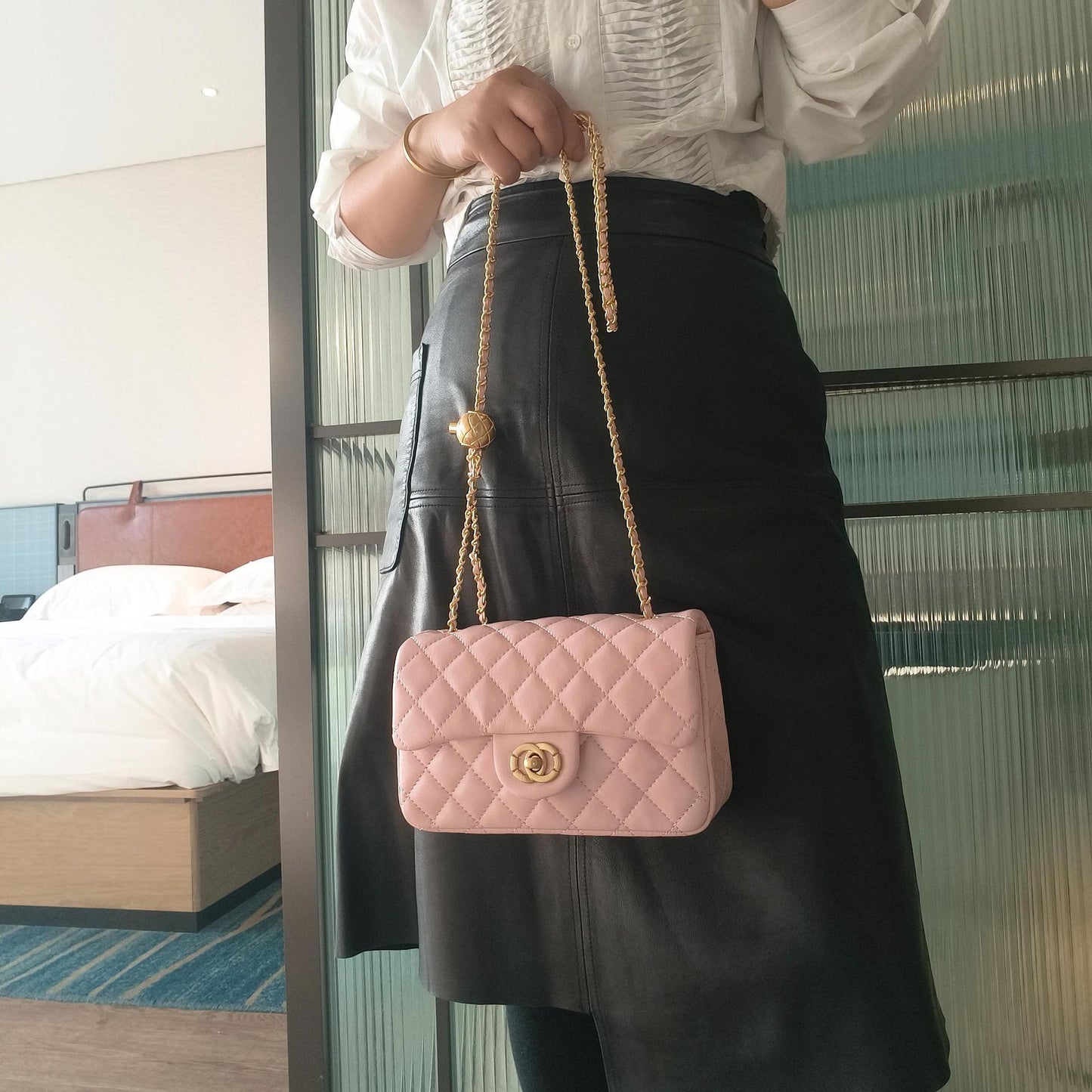 C Series · Mini Genuine Leather Quilted Chain Crossbody Bag – 7 Colors | Classic Small Flap | Greenyuna