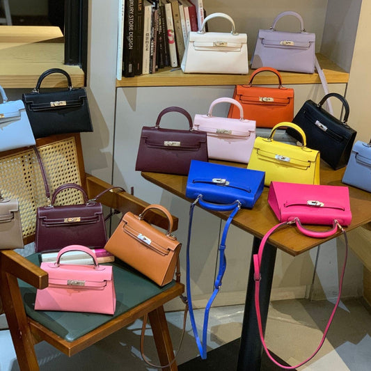 Elegant Structured Bag Collection | H Series Handbags Wholesale | 19cm silver PU leather GREEN Factory